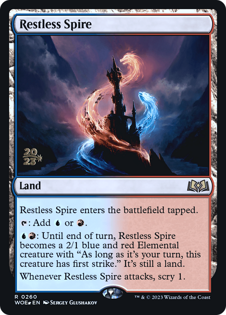 Restless Spire (PRE-260) [Wilds of Eldraine Promos] Foil