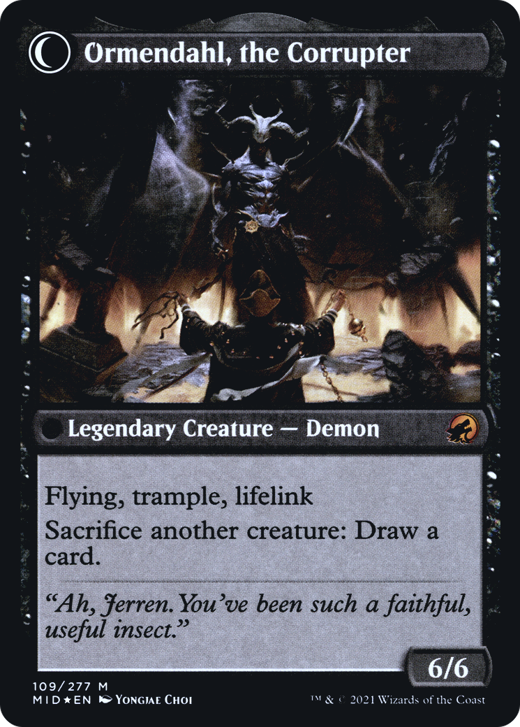 Jerren, Corrupted Bishop (PRE-109) [Innistrad: Midnight Hunt Promos] Foil