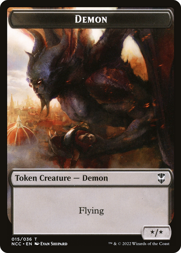 Demon (TNCC-015) [New Capenna Commander Tokens] Foil
