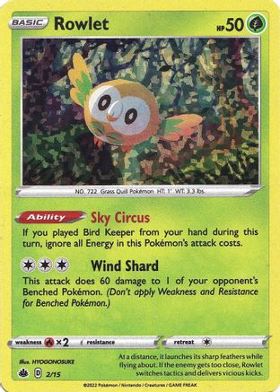 Rowlet (002/015) [McDonalds Promos 2022] Holofoil - Promo