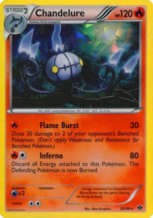Chandelure (Cracked Ice Holo) (20/099) [Blister Exclusives] Holofoil - Promo