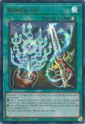 Runick Tip (Ultra Rare) (TAMA-EN029) - Tactical Masters 1st Edition