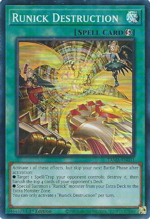 Runick Destruction (Super Rare) (TAMA-EN031) - Tactical Masters 1st Edition