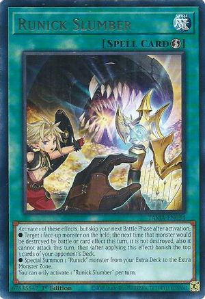 Runick Slumber (Rare) (TAMA-EN034) - Tactical Masters 1st Edition