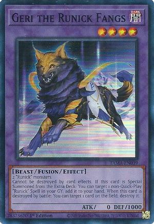 Geri the Runick Fangs (Super Rare) (TAMA-EN039) - Tactical Masters 1st Edition