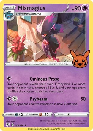 Mismagius (059/189) [Trick or Trade BOOster Bundle] Holofoil - Promo