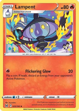 Lampent (025/196) [SWSH11 Lost Origin] Reverse Holofoil - Uncommon