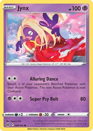 Jynx (068/196) [SWSH11 Lost Origin] Reverse Holofoil - Common
