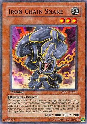 Iron Chain Snake (Common) (CSOC-EN018) - Crossroads of Chaos 1st Edition