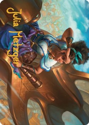 Talas Lookout Art Card (Gold-Stamped Signature) (ASDMU-017) [Art Series: Dominaria United]