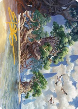 Yavimaya Coast Art Card (Gold-Stamped Signature) (ASDMU-061) [Art Series: Dominaria United]