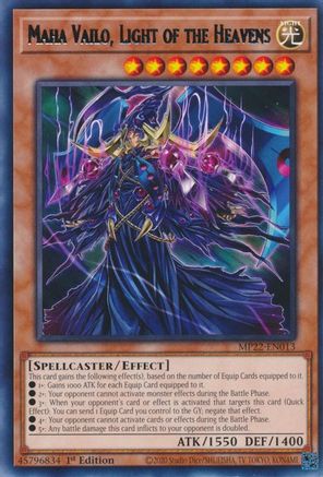 Maha Vailo, Light of the Heavens (Rare) (MP22-EN013) - 2022 Tin of the Pharaoh's Gods 1st Edition