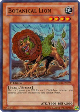 Botanical Lion (Super Rare) (CSOC-EN099) - Crossroads of Chaos 1st Edition