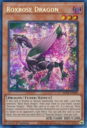 Roxrose Dragon (Prismatic Secret Rare) (MP22-EN060) - 2022 Tin of the Pharaoh's Gods 1st Edition