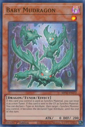 Baby Mudragon (Ultra Rare) (MP22-EN172) - 2022 Tin of the Pharaoh's Gods 1st Edition