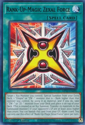 Rank-Up-Magic Zexal Force (Rare) (MP22-EN090) - 2022 Tin of the Pharaoh's Gods 1st Edition