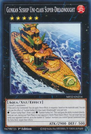 Gunkan Suship Uni-class Super-Dreadnought (Common) (MP22-EN214) - 2022 Tin of the Pharaoh's Gods 1st Edition