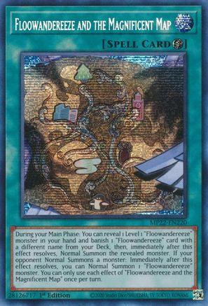 Floowandereeze and the Magnificent Map (Prismatic Secret Rare) (MP22-EN220) - 2022 Tin of the Pharaoh's Gods 1st Edition