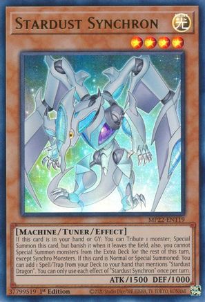 Stardust Synchron (Ultra Rare) (MP22-EN119) - 2022 Tin of the Pharaoh's Gods 1st Edition