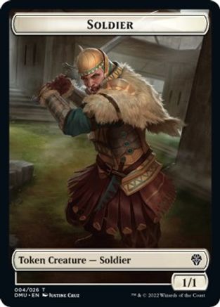Soldier // Sand Warrior Double-sided Token [Dominaria United] Foil
