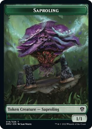 Saproling // Merfolk Double-sided Token [Dominaria United] Foil