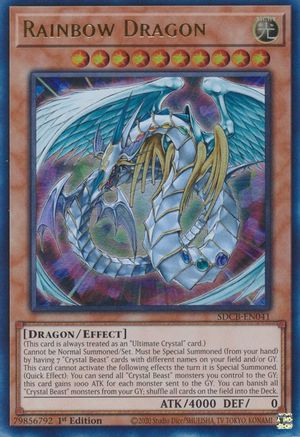 Rainbow Dragon (Ultra Rare) (SDCB-EN041) - Structure Deck: Legend of the Crystal Beasts 1st Edition
