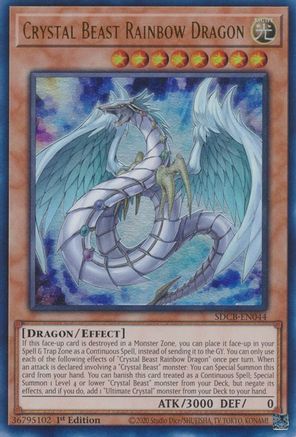 Crystal Beast Rainbow Dragon (Ultra Rare) (SDCB-EN044) - Structure Deck: Legend of the Crystal Beasts 1st Edition