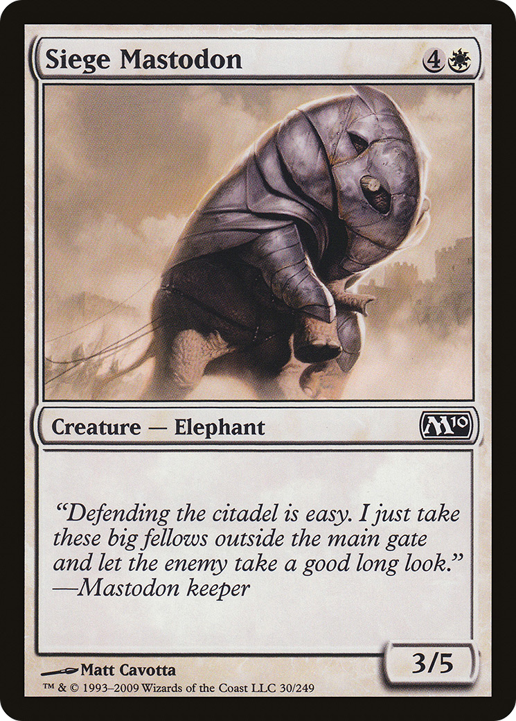Siege Mastodon (M10-030) [Magic 2010] Foil