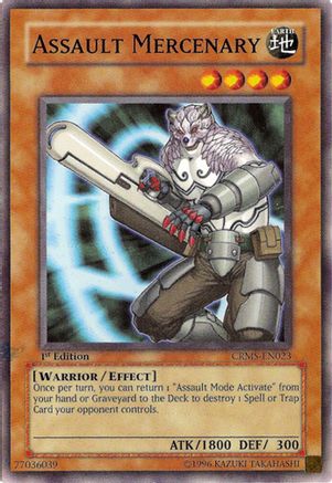 Assault Mercenary (Common) (CRMS-EN023) - Crimson Crisis Unlimited