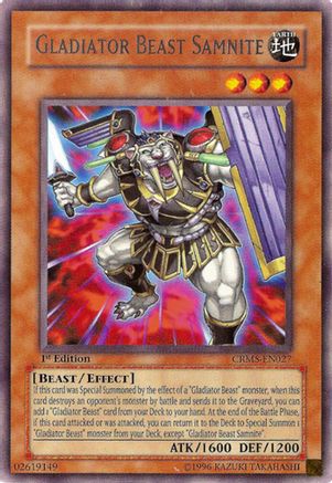 Gladiator Beast Samnite (Rare) (CRMS-EN027) - Crimson Crisis 1st Edition