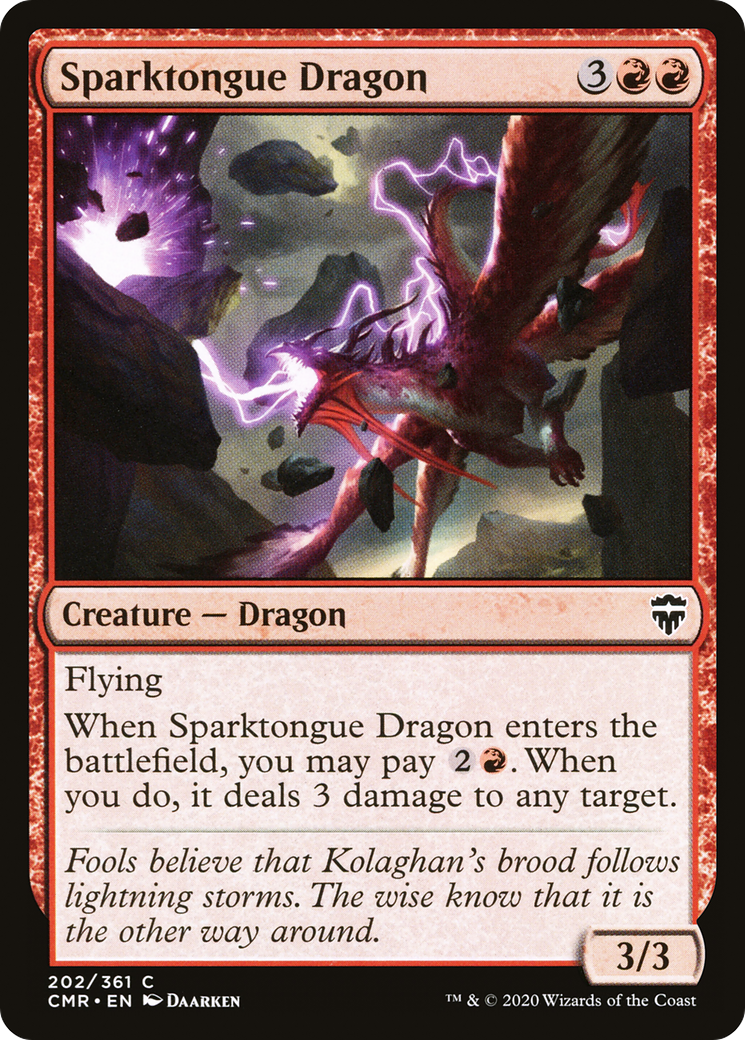 Sparktongue Dragon (CMR-202) [Commander Legends]