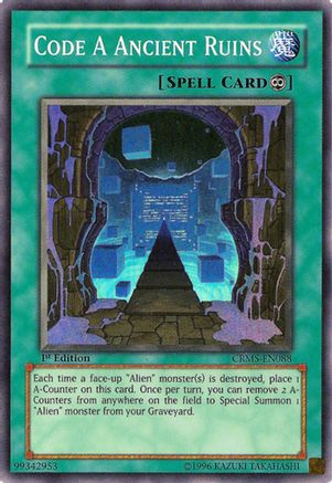 Code A Ancient Ruins (Super Rare) (CRMS-EN088) - Crimson Crisis 1st Edition