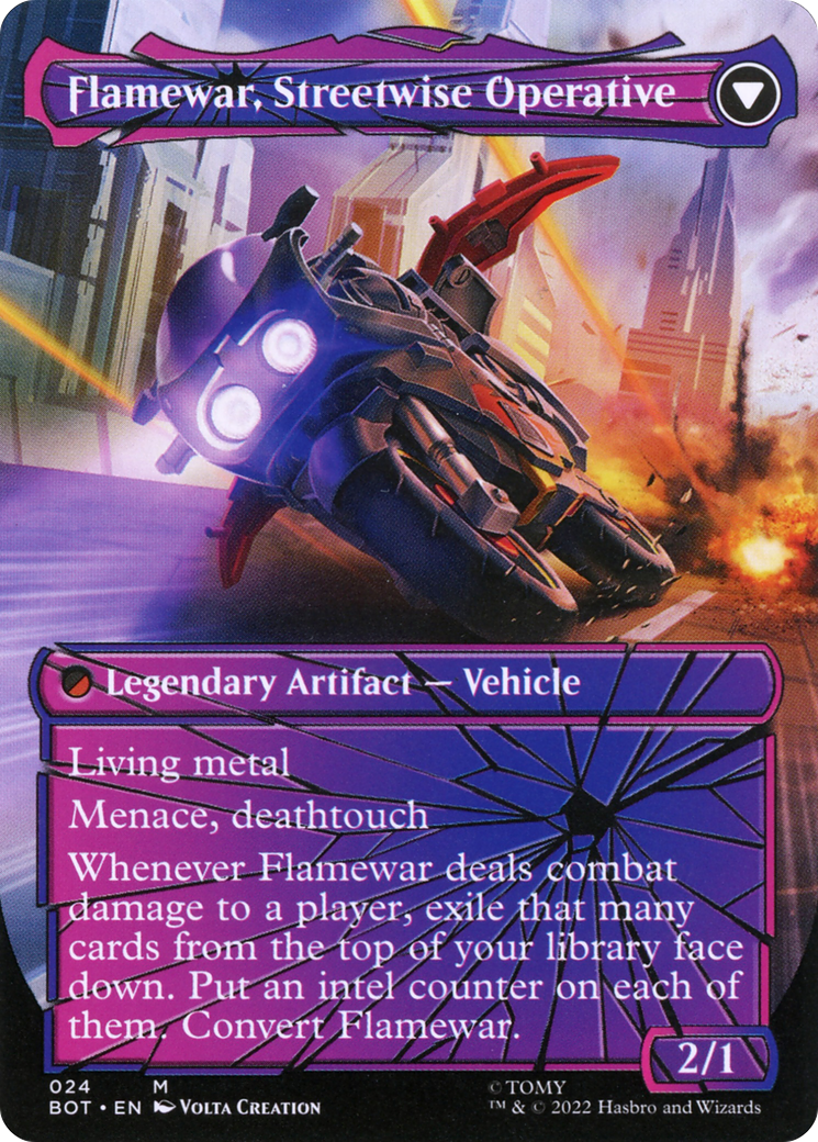 Flamewar, Brash Veteran (Shattered Glass) (BOT-024) (Borderless) [Transformers]