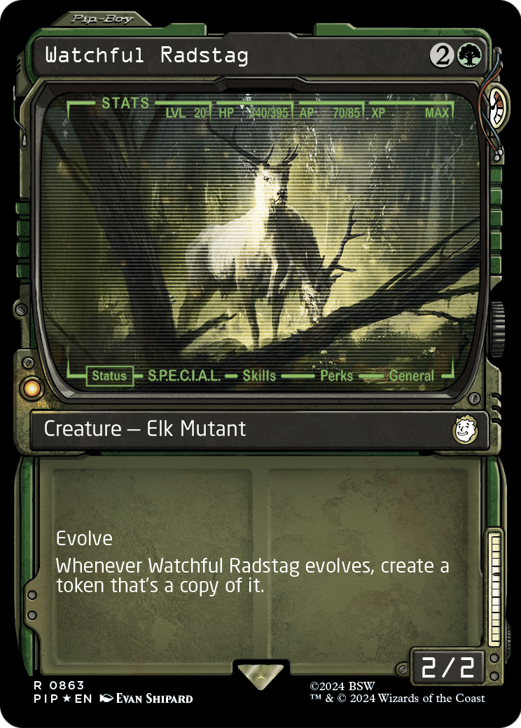 Watchful Radstag (Showcase) (Surge Foil) (PIP-863) [Fallout] Foil