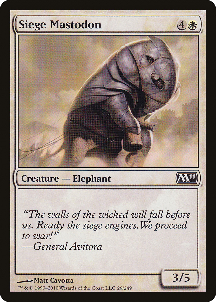 Siege Mastodon (M11-029) [Magic 2011] Foil
