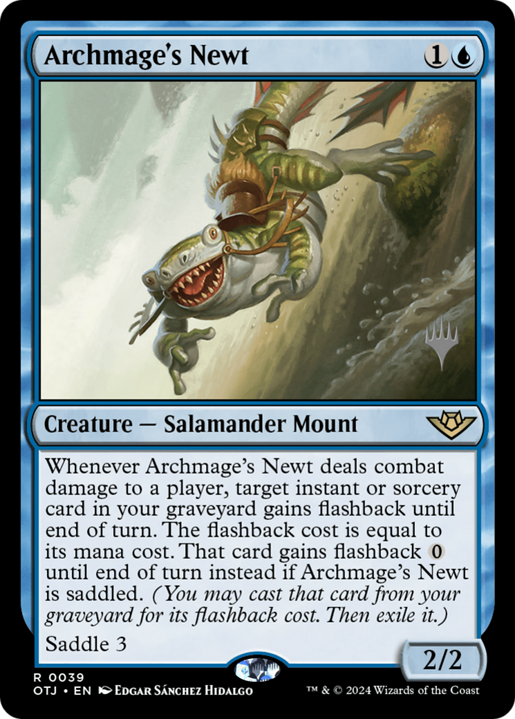 Archmage's Newt (PPOTJ-039) [Promo Pack: Outlaws of Thunder Junction Promos] Foil