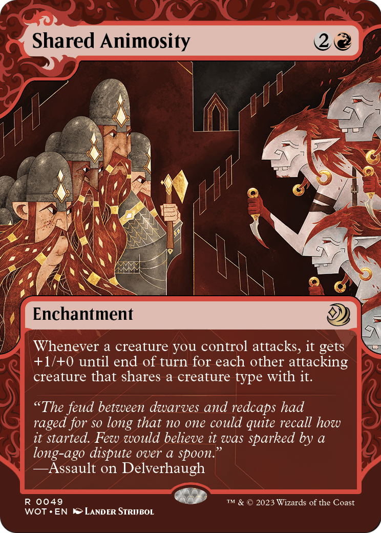 Shared Animosity (WOT-049) (Showcase) (Borderless) [Wilds of Eldraine: Enchanting Tales] Foil