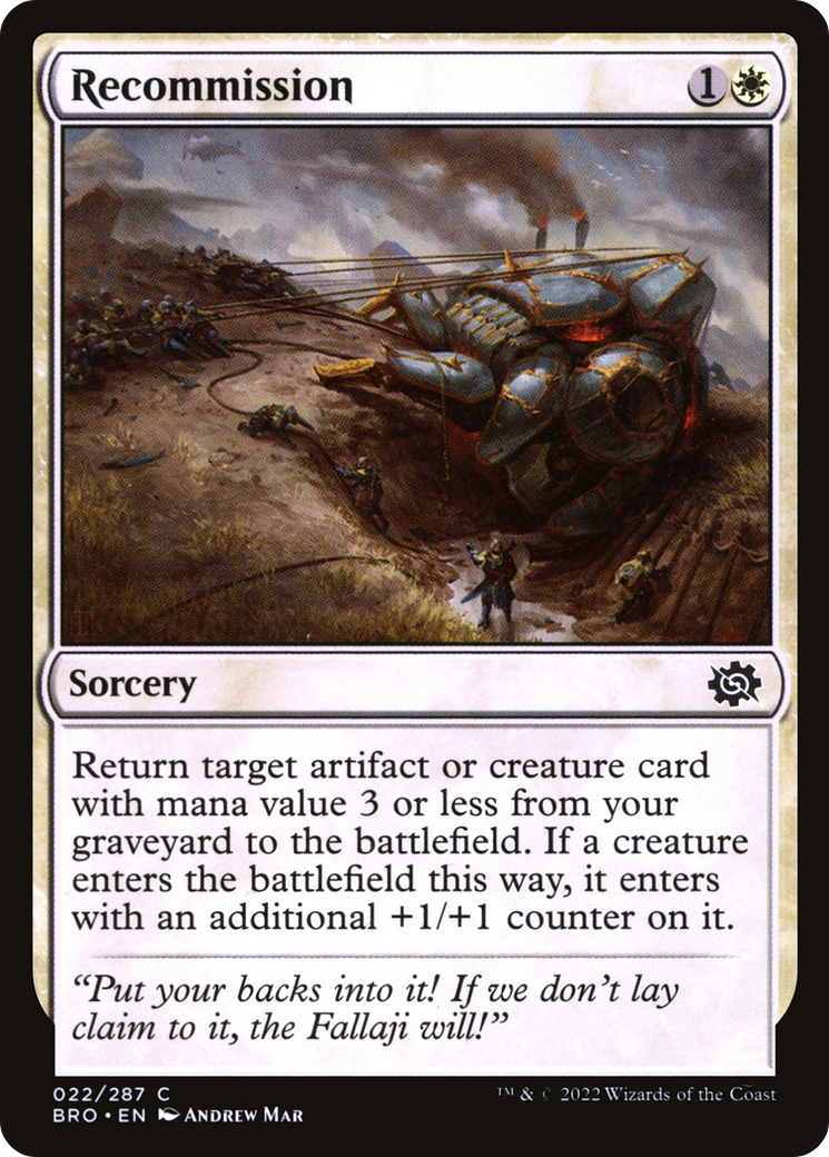 Recommission (BRO-022) [The Brothers' War]