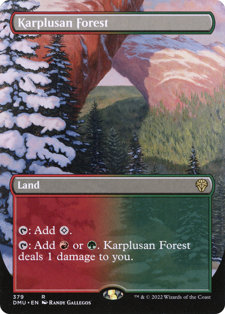 Karplusan Forest (Borderless) (DMU-379) [Dominaria United] Foil