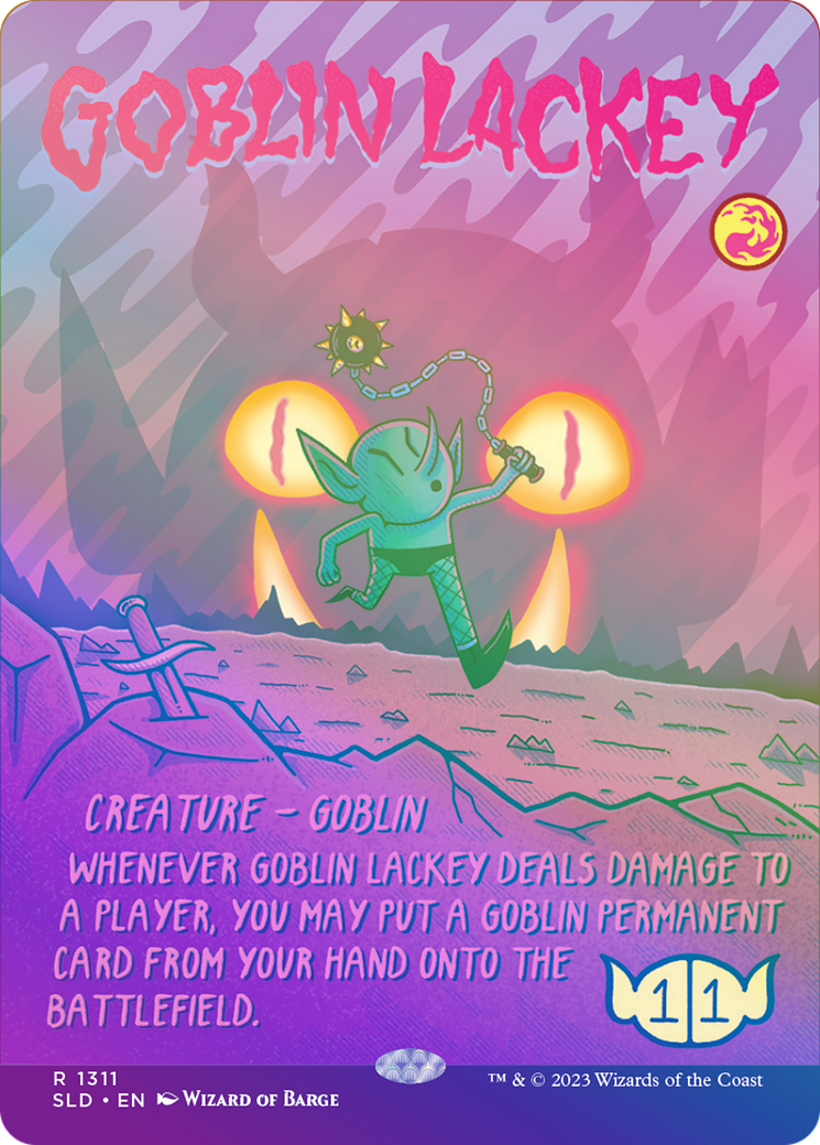 Goblin Lackey (SLD-1311) (Rainbow Foil) (Borderless) [Secret Lair Drop] Foil
