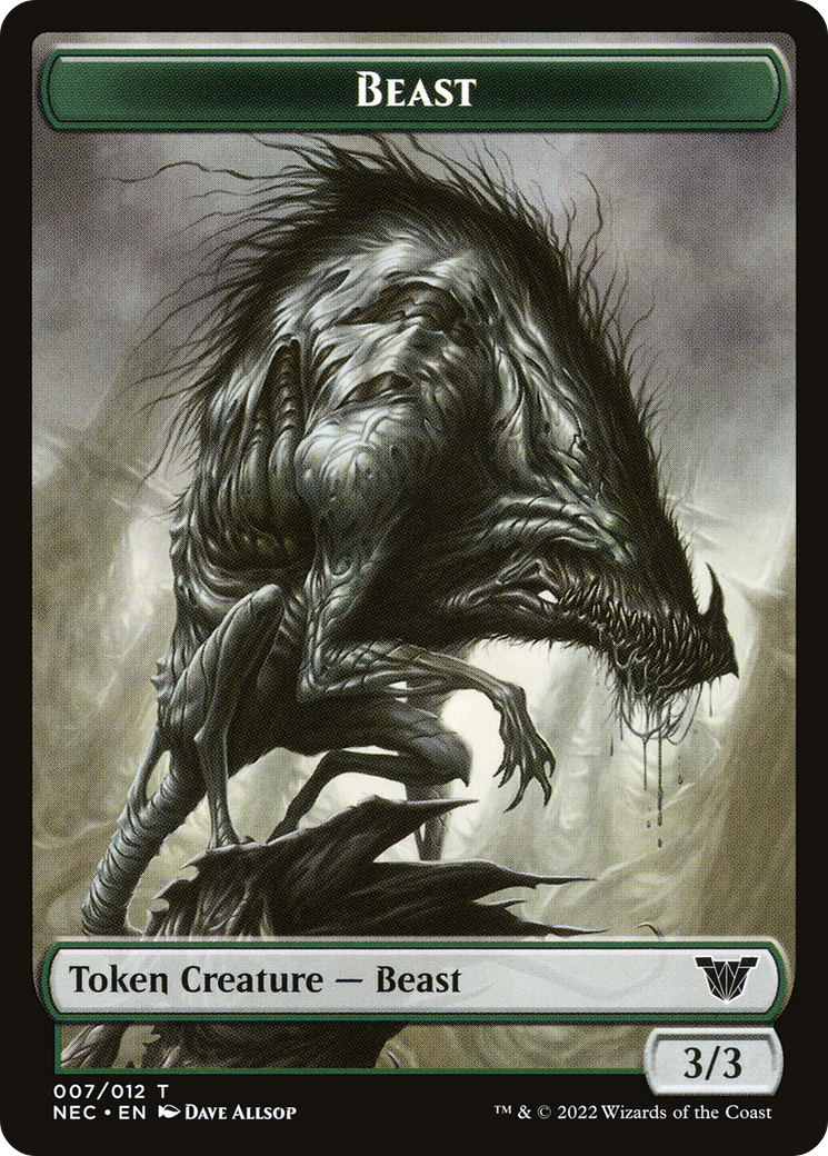 Beast (TNEC-007) [Neon Dynasty Commander Tokens] Foil