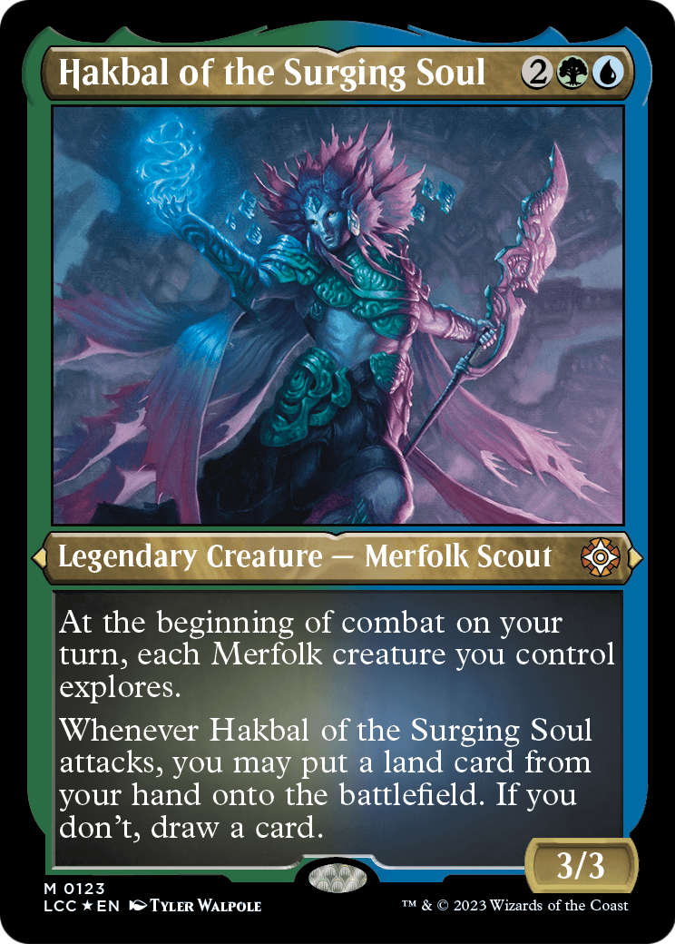 Hakbal of the Surging Soul (Display Commander) - Thick Stock (LCC-123) [The Lost Caverns of Ixalan Commander] Foil