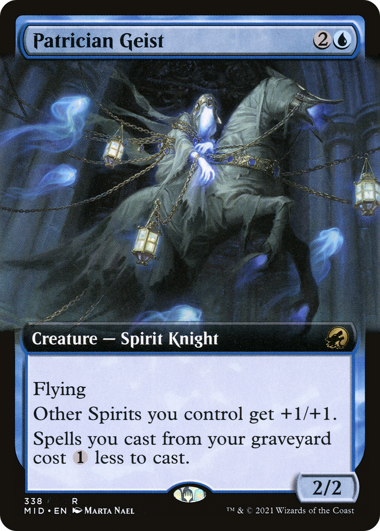 Patrician Geist (Extended Art) (MID-338) [Innistrad: Midnight Hunt] Foil