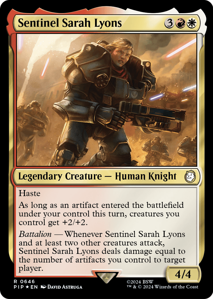 Sentinel Sarah Lyons (Surge Foil) (PIP-646) [Fallout] Foil
