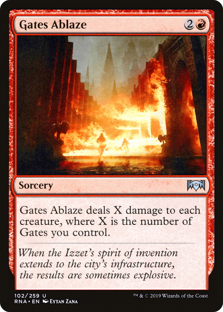 Gates Ablaze (RNA-102) [Ravnica Allegiance] Foil