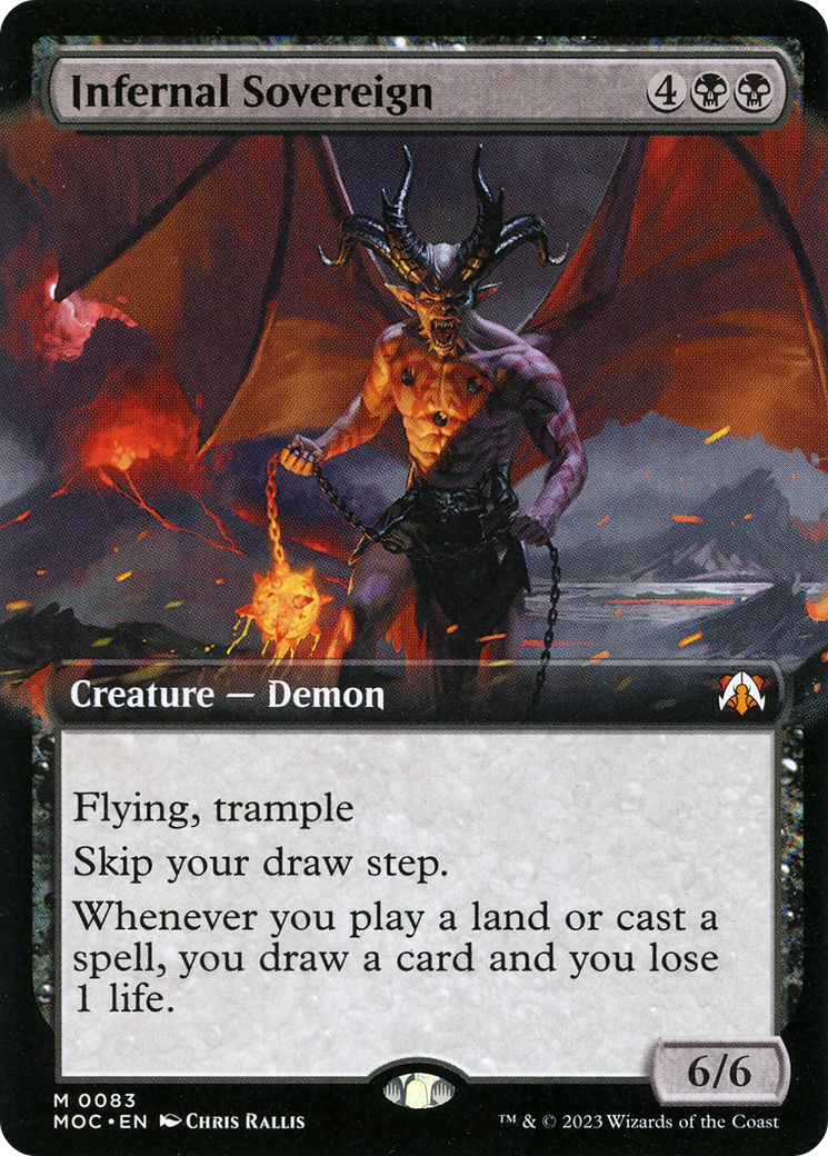 Infernal Sovereign (Extended Art) (MOC-083) [March of the Machine Commander] Foil