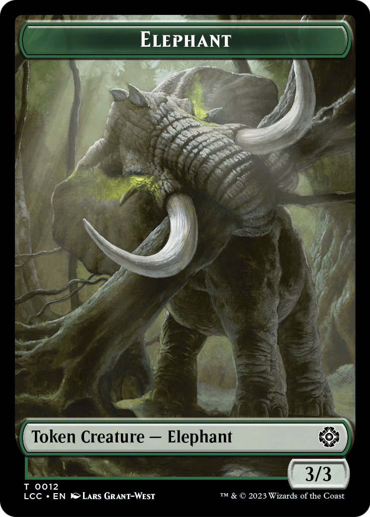 Elephant (TLCC-012) [The Lost Caverns of Ixalan Commander Tokens]