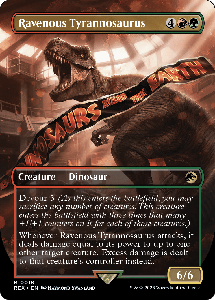 Ravenous Tyrannosaurus (Borderless) (REX-018) [Jurassic World Collection]