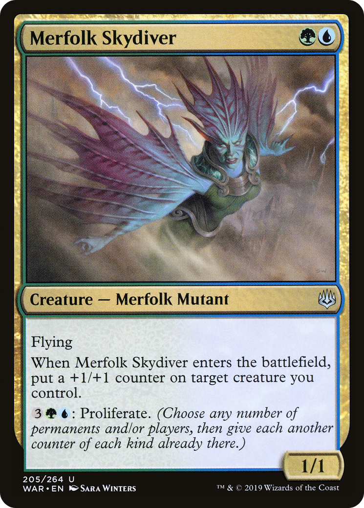 Merfolk Skydiver (WAR-205) [War of the Spark]
