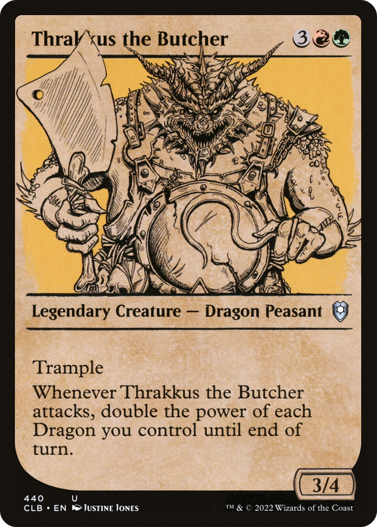 Thrakkus the Butcher (Showcase) (CLB-440) [Commander Legends: Battle for Baldur's Gate]